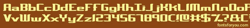 VarianceBrk Font – Yellow Fonts on Brown Background
