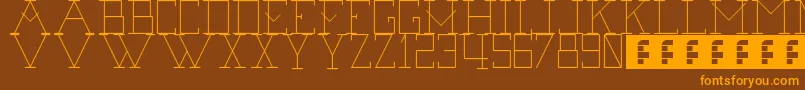 SecondBaseLine Font – Orange Fonts on Brown Background
