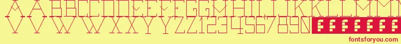 SecondBaseLine Font – Red Fonts on Yellow Background