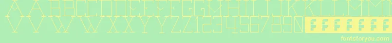 SecondBaseLine Font – Yellow Fonts on Green Background