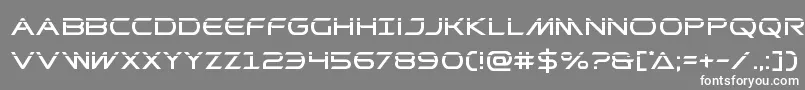 フォントPrometheanlaser – 灰色の背景に白い文字