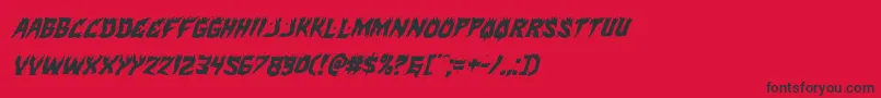 Hotkissital Font – Black Fonts on Red Background