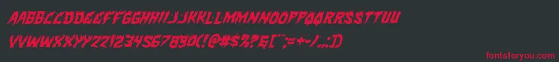 Hotkissital Font – Red Fonts on Black Background