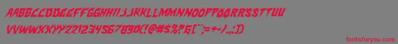 Hotkissital Font – Red Fonts on Gray Background