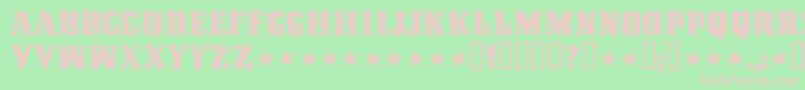 Cinqmm Font – Pink Fonts on Green Background