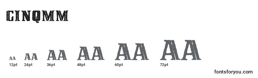 Cinqmm Font Sizes