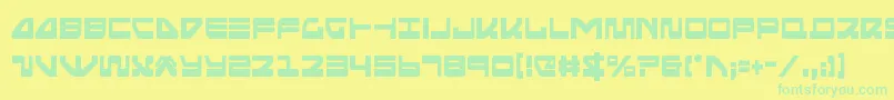Seariderfalconcond Font – Green Fonts on Yellow Background