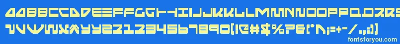 フォントSeariderfalconcond – 黄色の文字、青い背景