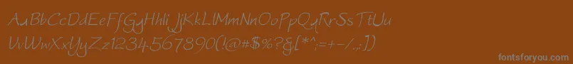 fuente Worstveldslingoblique – Fuentes Grises Sobre Fondo Marrón