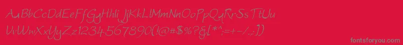 Worstveldslingoblique Font – Gray Fonts on Red Background