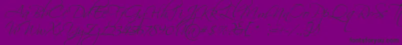 Scriptorama Font – Black Fonts on Purple Background