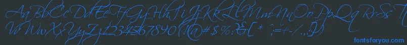 En savoir plus sur la police Scriptorama Police Scriptorama – polices bleues sur fond noir
