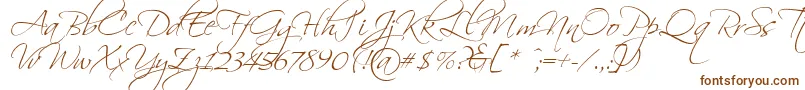 Шрифт Scriptorama – коричневые шрифты на белом фоне