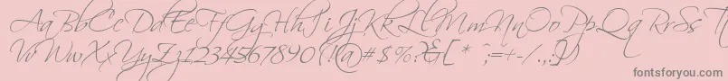 Scriptorama-Schriftart – Graue Schriften auf rosa Hintergrund