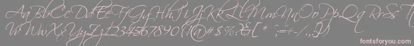 Scriptorama-Schriftart – Rosa Schriften auf grauem Hintergrund