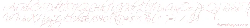 Scriptorama-Schriftart – Rosa Schriften auf weißem Hintergrund