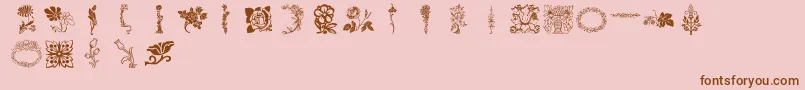 Lpflowers Font – Brown Fonts on Pink Background