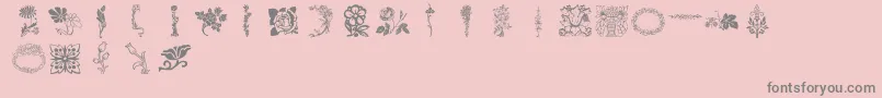 Lpflowers Font – Gray Fonts on Pink Background