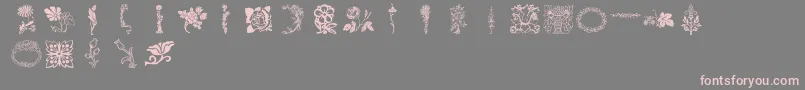 Lpflowers Font – Pink Fonts on Gray Background