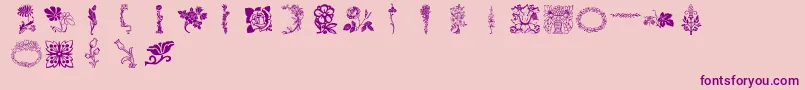 Lpflowers Font – Purple Fonts on Pink Background