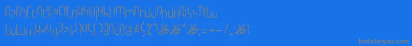 fuente Gooooly – Fuentes Grises Sobre Fondo Azul