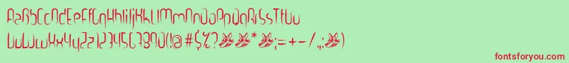 Gooooly Font – Red Fonts on Green Background