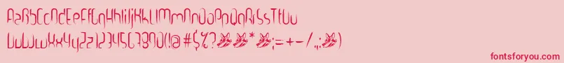 Gooooly Font – Red Fonts on Pink Background