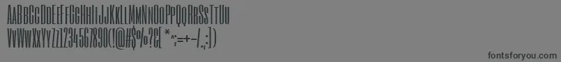Police Sixcaps – polices noires sur fond gris