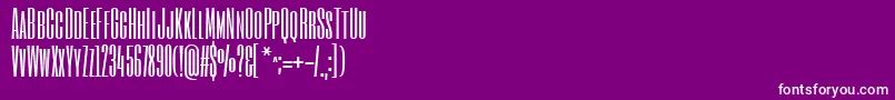 Police Sixcaps – polices blanches sur fond violet