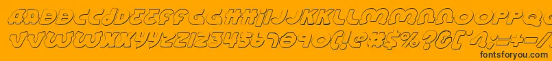 LionelShadowItalic Font – Black Fonts on Orange Background