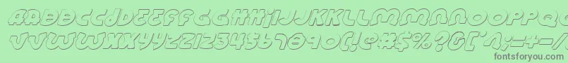 Шрифт LionelShadowItalic – серые шрифты на зелёном фоне