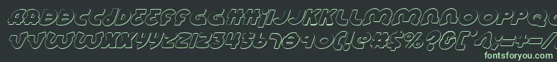 LionelShadowItalic Font – Green Fonts on Black Background