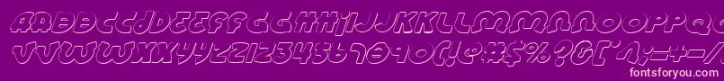 LionelShadowItalic Font – Pink Fonts on Purple Background