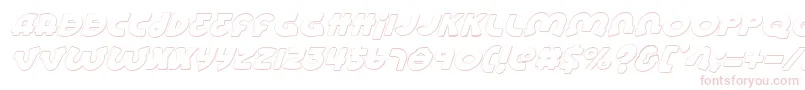 LionelShadowItalic-Schriftart – Rosa Schriften auf weißem Hintergrund