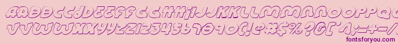 LionelShadowItalic Font – Purple Fonts on Pink Background