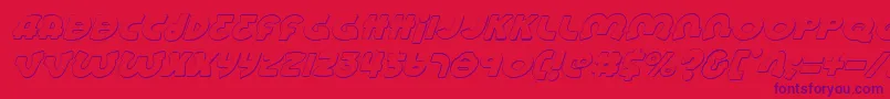 LionelShadowItalic Font – Purple Fonts on Red Background