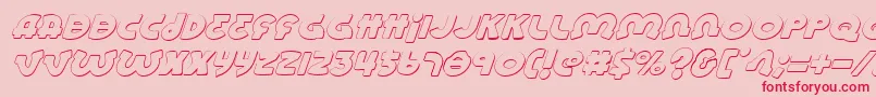 LionelShadowItalic Font – Red Fonts on Pink Background