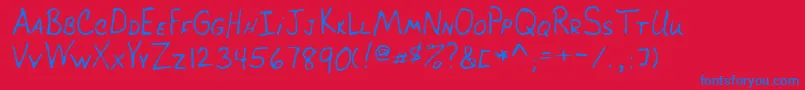 UlsterRegular Font – Blue Fonts on Red Background
