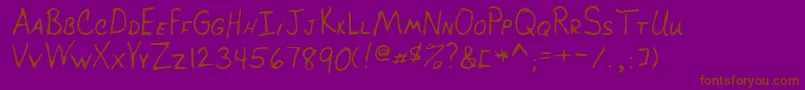Шрифт UlsterRegular – коричневые шрифты на фиолетовом фоне