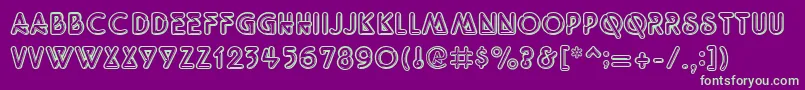 GeNeonLights Font – Green Fonts on Purple Background