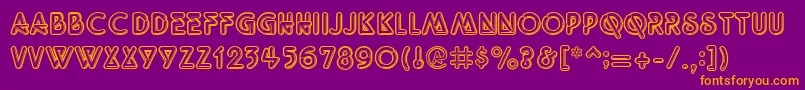 Weitere Informationen zur GeNeonLights-Schriftart GeNeonLights-Schriftart – Orangefarbene Schriften auf violettem Hintergrund