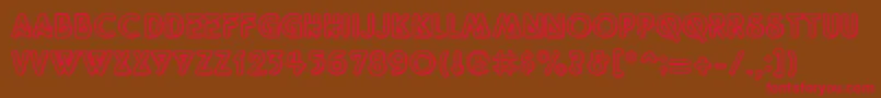 GeNeonLights Font – Red Fonts on Brown Background