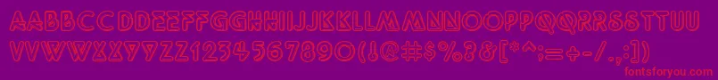 Police GeNeonLights – polices rouges sur fond violet