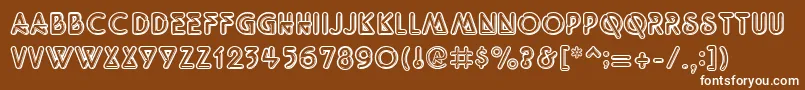 GeNeonLights Font – White Fonts on Brown Background
