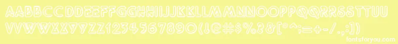 フォントGeNeonLights – 黄色い背景に白い文字