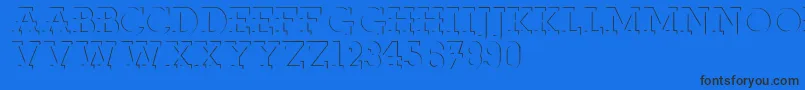 Reliefdeco Font – Black Fonts on Blue Background
