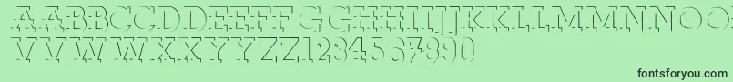 Reliefdeco Font – Black Fonts on Green Background