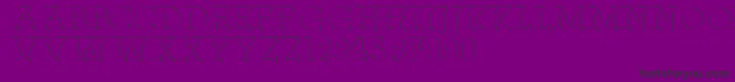 Fonte Reliefdeco – fontes pretas em um fundo violeta