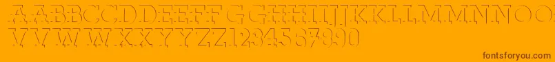 Reliefdeco Font – Brown Fonts on Orange Background