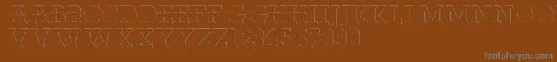 Reliefdeco Font – Gray Fonts on Brown Background